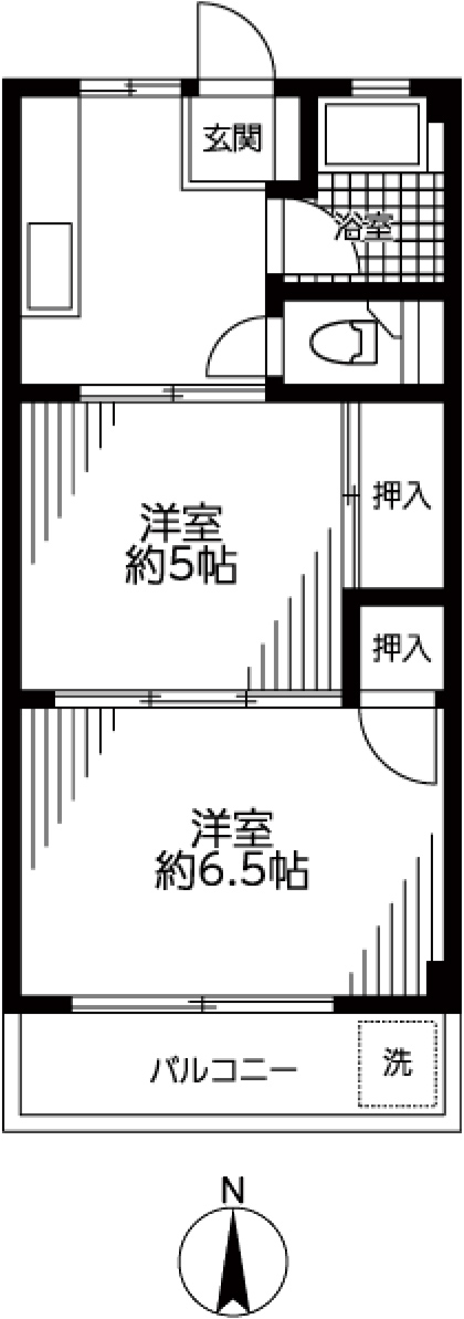 四谷グリーンコーポ 302号室 図面