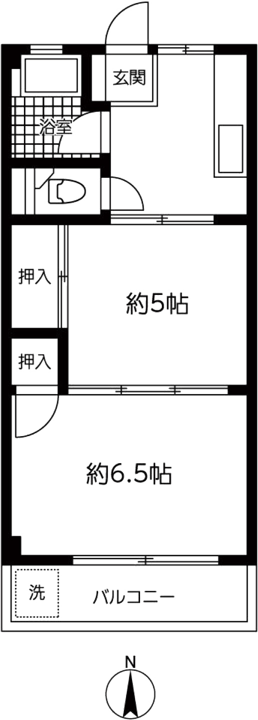 四谷グリーンコーポ 303号室 図面